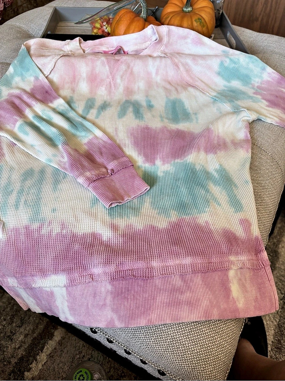 Simply Southern Tie-Dye Pullover in Pink & Blue Size Medium Like New